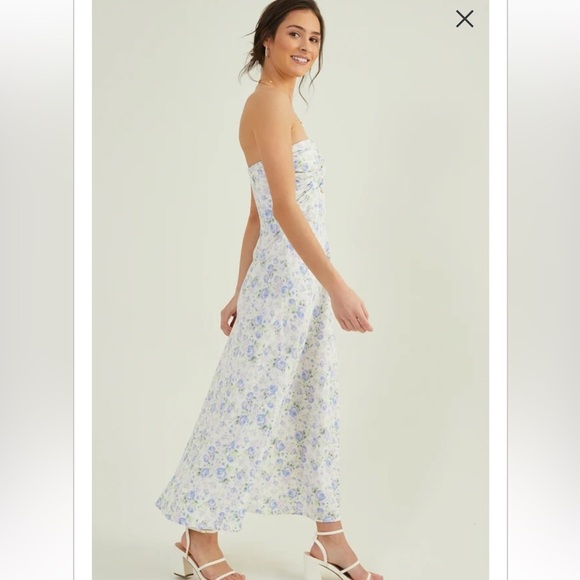 New with tags altard state holly linen strapless dress - Picture 2 of 4